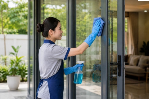 Hướng dẫn vệ sinh cửa nhôm kính đúng cách tại nhà